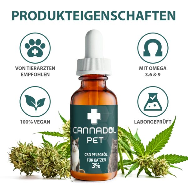 Cannadol CBD Öl Pet Katze 3%